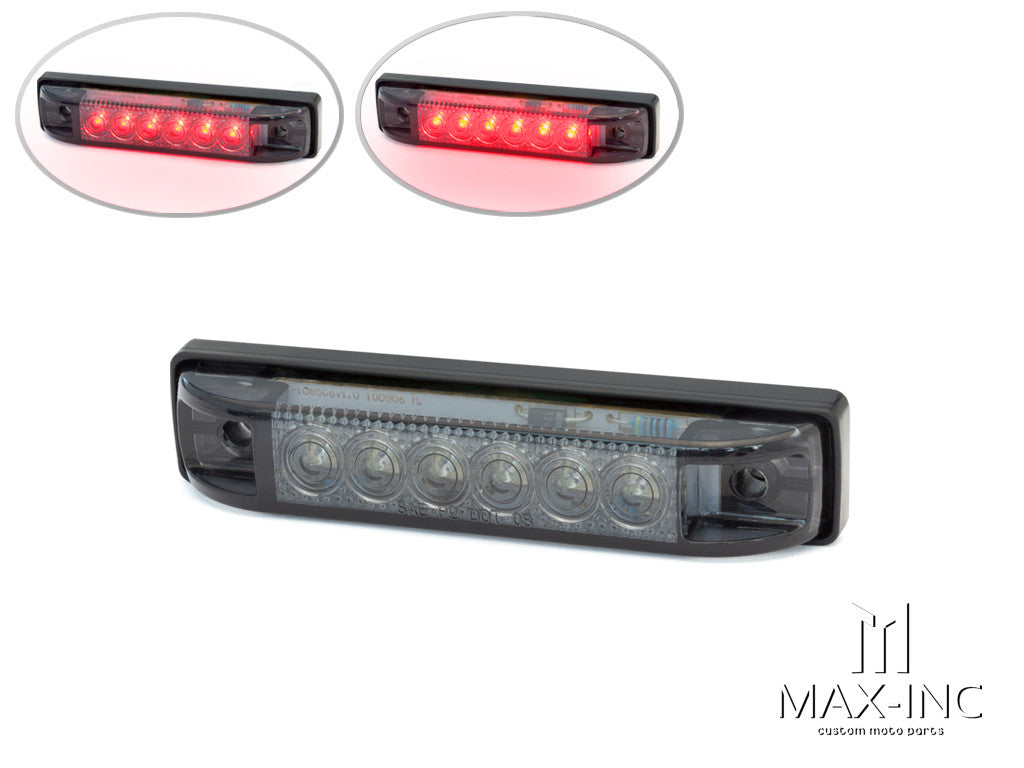 4" Cafe Racer Flush Mount LED Stop / Tail Light - Smoked Lens