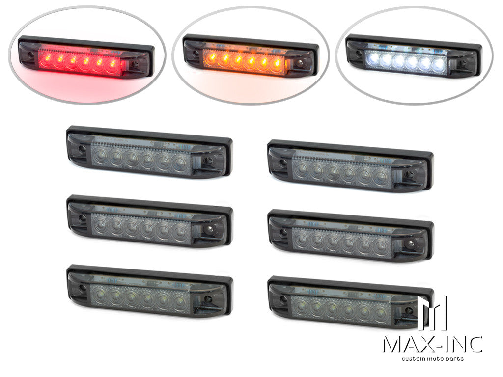 4" Flush Mount LED Stop / Tail Lights + Turn Signals + Reverse Lights - Set Of 6
