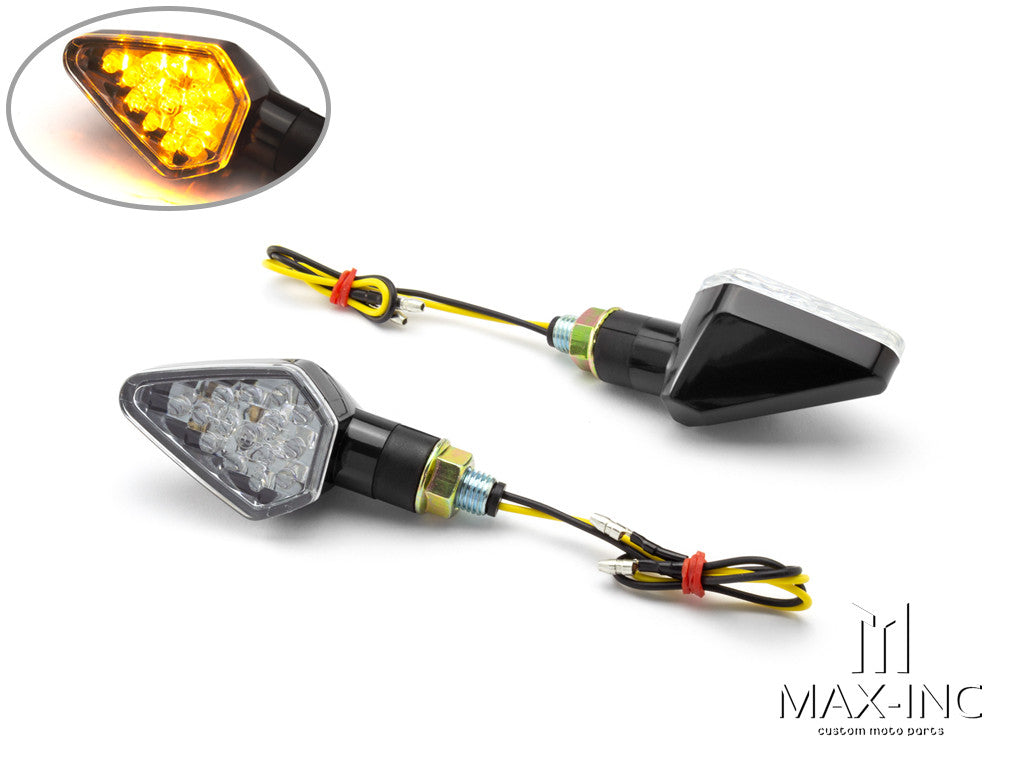 Black Mini LED Turn Signals / Indicators - Emarked