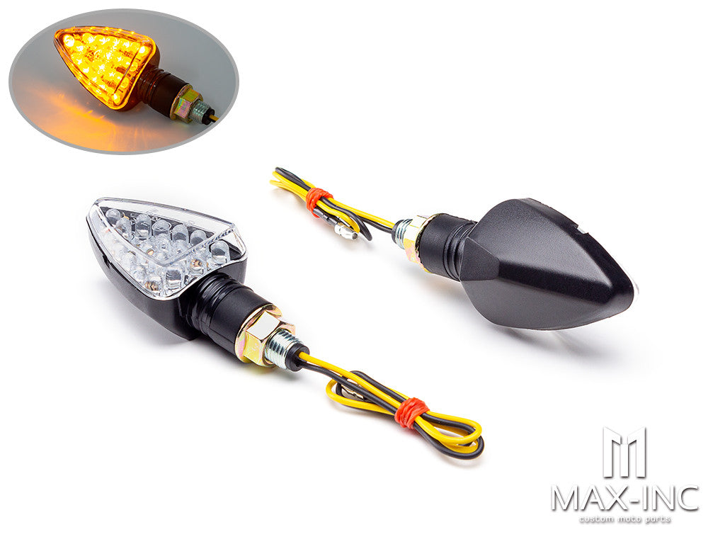 Black Mini Arrow Head LED Turn Signals / Indicators - Emarked