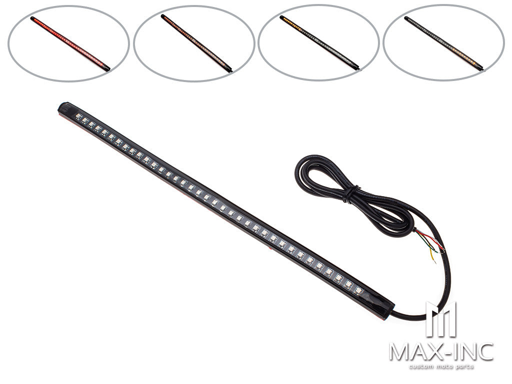 Universal Flexible LED Strip - 3-in-1 Stop/Tail + Sequential Turn Signals, Self-Adhesive, 31.5cm