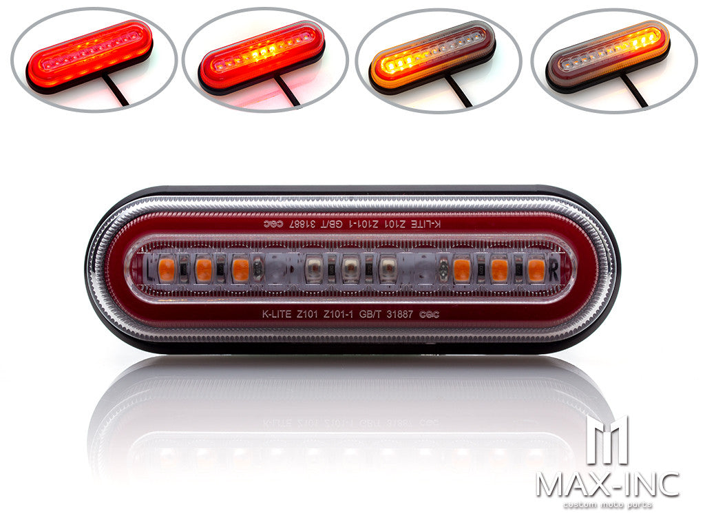 Universal Oval LED Integrated Stop / Tail Light / Turn Signals