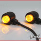 Matte Black Aluminium Classic Style LED Turn Signals / Indicators - Smoked Lense
