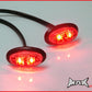 RED 12v Oval Flush Mount LED Mini Marker Lights