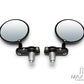 Black Round Alloy Bar End Mirrors - Fits 7/8"(22mm) Bars & Renthal Bars