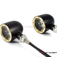 Black + Brass Bezel CNC Machined Billet Alum Classic Integrated LED Stop / Tail Lights + Turn Signals
