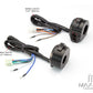 Universal Black Alloy Motorcycle Control Switch Set Combo - Fits 22mm Bars