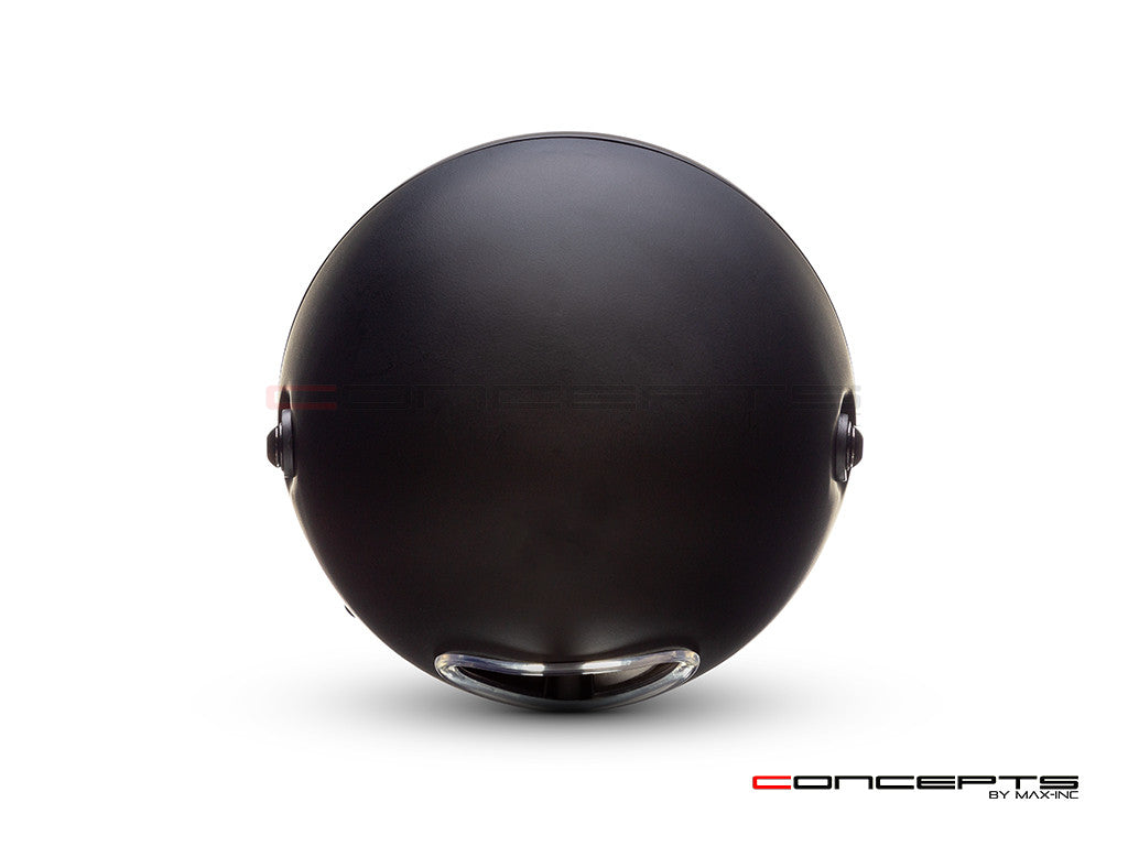 7.7" Matte Black Multi Projector LED Headlight + Armour Cover-Back