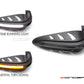 Black Universal LED Handguards with Integrated Daytime Running Lights + Turn Signals - Cool White / Amber