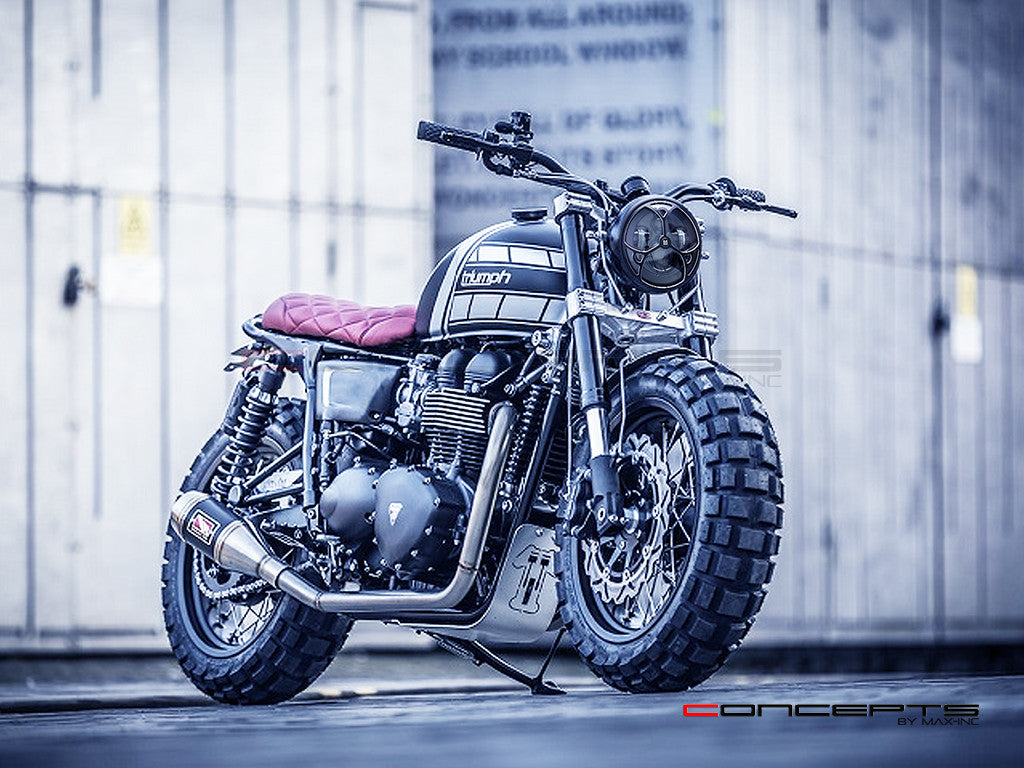 7.7" Matte Black + Contrast Multi Projector LED Headlight + Tri-Deco Grill Cover-Show