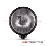 5.75" Bates Style Matte Black Metal Headlight - 12v / 55w-Front