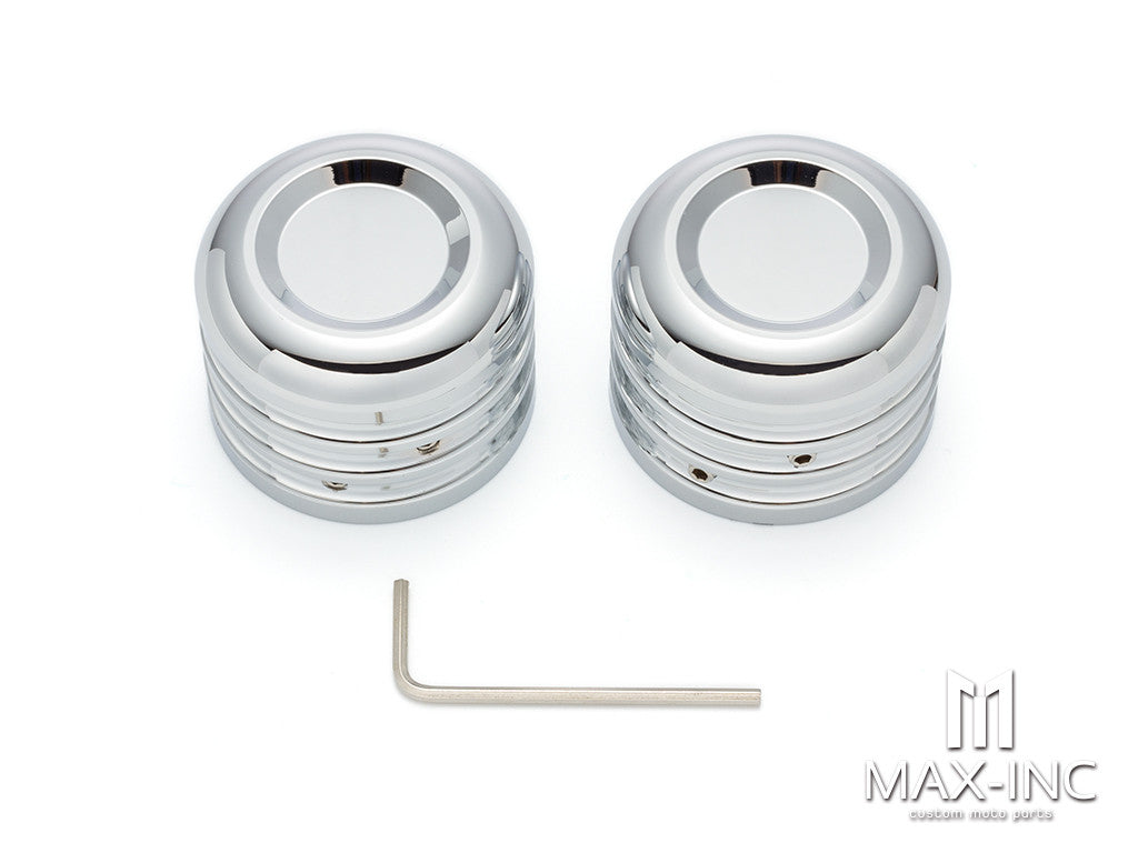 Motorcycle Front Axle Nut Covers Caps Aluminum Chrome For Harley Sportster Touring Softail Dyna