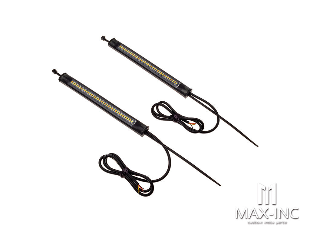 Universal Fork Mount Integrated LED Sequential Turn Signals + Daytime Running Lights