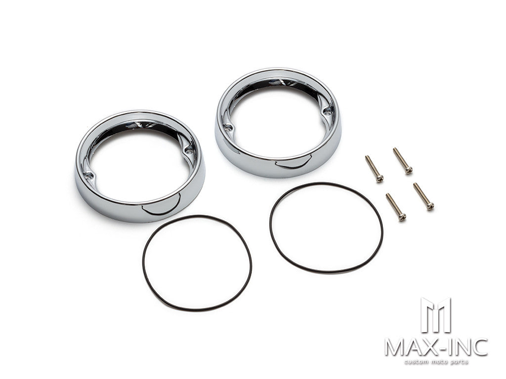 Motorcycle Turn Signal Light Bezels Indicator Lens Trim Ring Visor Cover For Harley Sportster XL Softail Dyna Touring FLHR FL