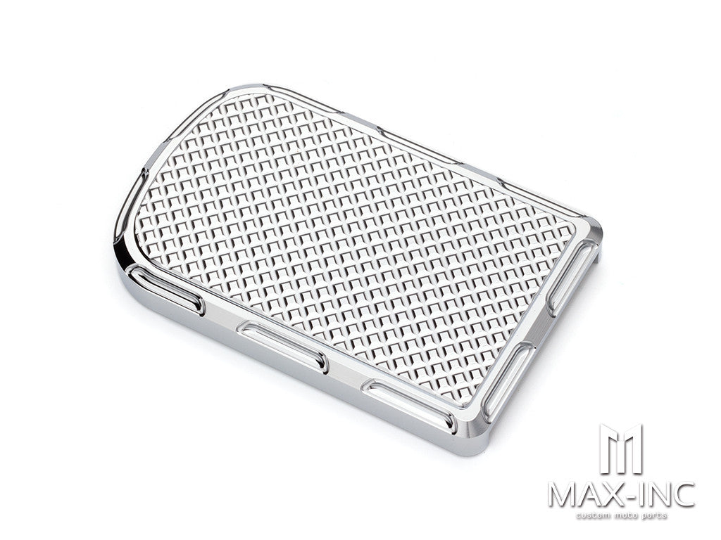 Chrome Brake Pedal Pad Cover CNC Large Foot Pegs Pads For Harley Touring Road King Electra Street Glide Softail Fat Boy Dyna FLD Trike