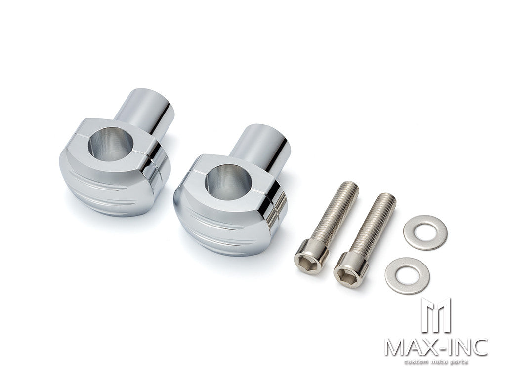 Chrome 25MM 1" Handlebar Risers Kit Mount Clamp Handle Bar Heightening Fixed for Harley Honda Kawasaki Suzuki XL 883 1200 Steed 400 600