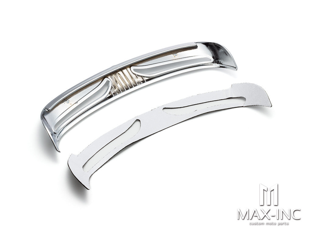 Motorcycle Chrome Rear Mud Flap Trailing Edge Cover Mudguard Flare Trim Tip for Harley 2007-2016 Flstf Softail Fatboy
