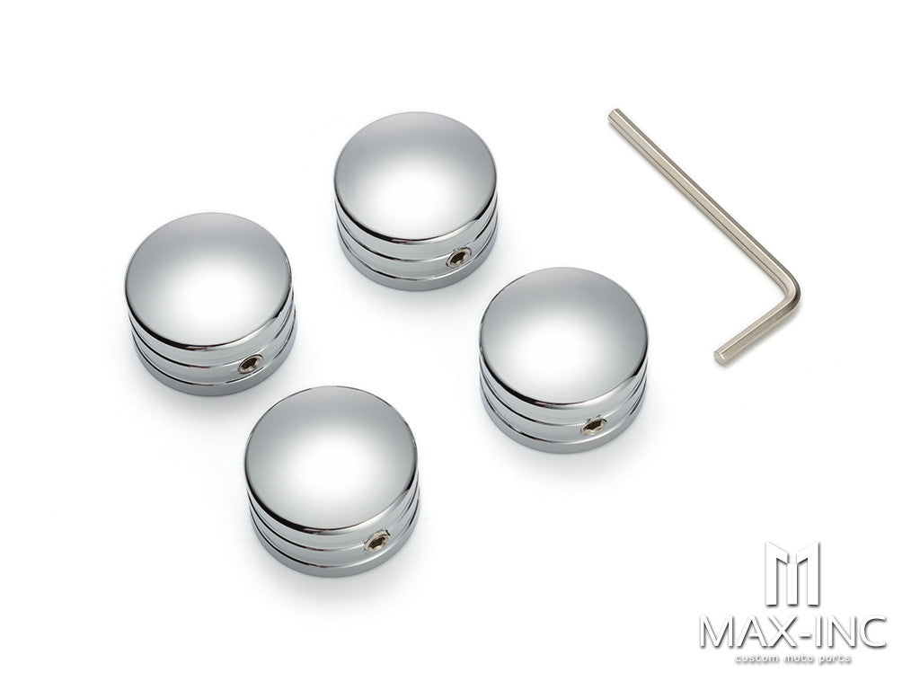 Motorcycle Front Axle Nut Covers Caps Aluminum Chrome For Harley Sportster Touring Softail Dyna VRSC Fat Bob