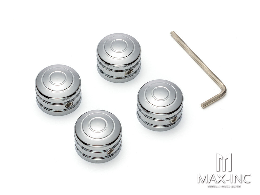 Motorcycle Front Axle Nut Covers Caps Aluminum Chrome For Harley Sportster Touring Softail Dyna VRSC Fat Bob Wide