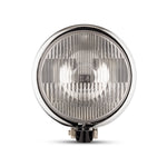 5.75" Bates Style Chrome / Gloss Black Metal Headlight - 12v / 55w-Front