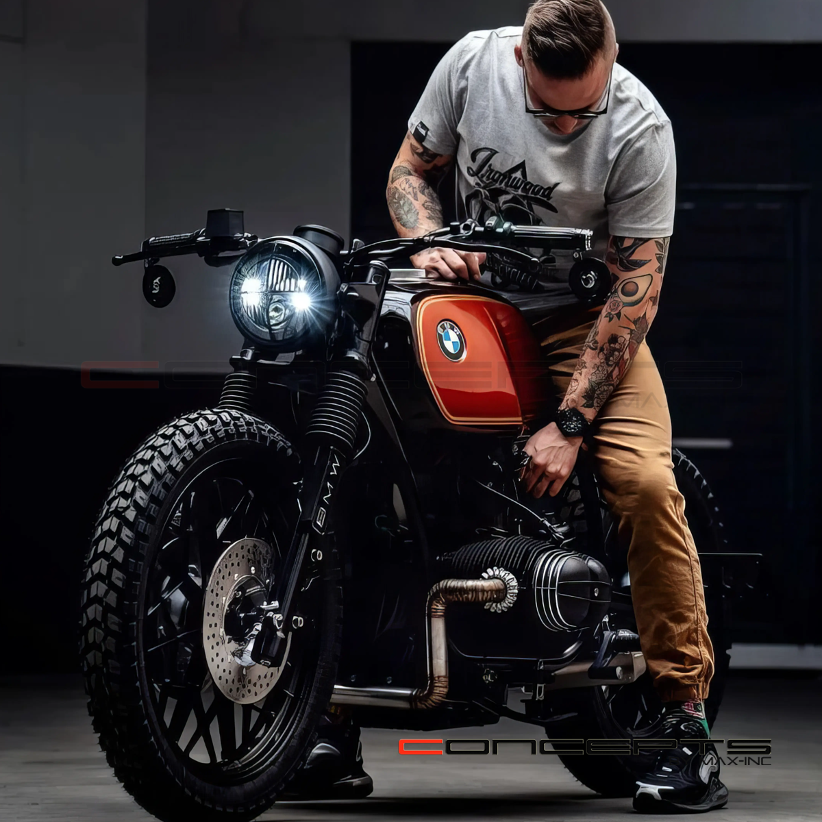 7.7" Matte Black Multi Projector LED Headlight + Beemer Grill Cover-Show