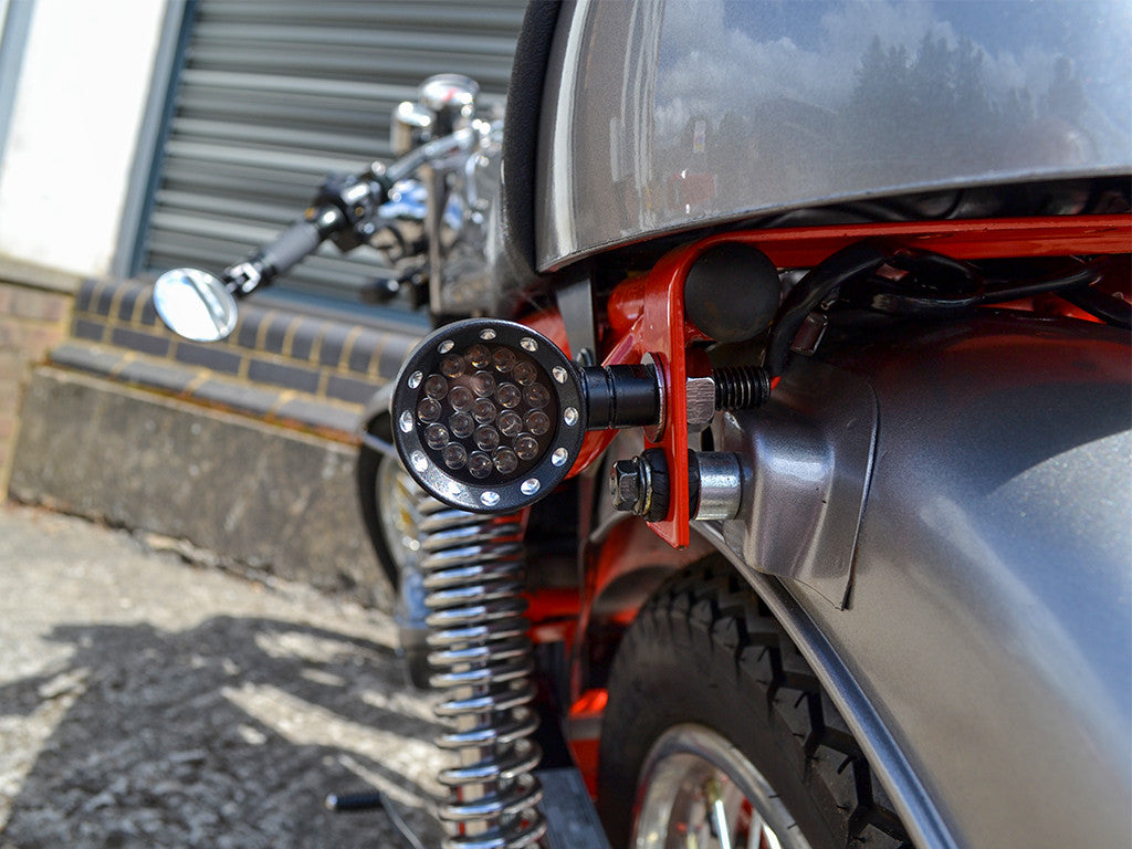 Black Bobber Alloy Integrated LED Stop / Tail Lights + Turn Signals