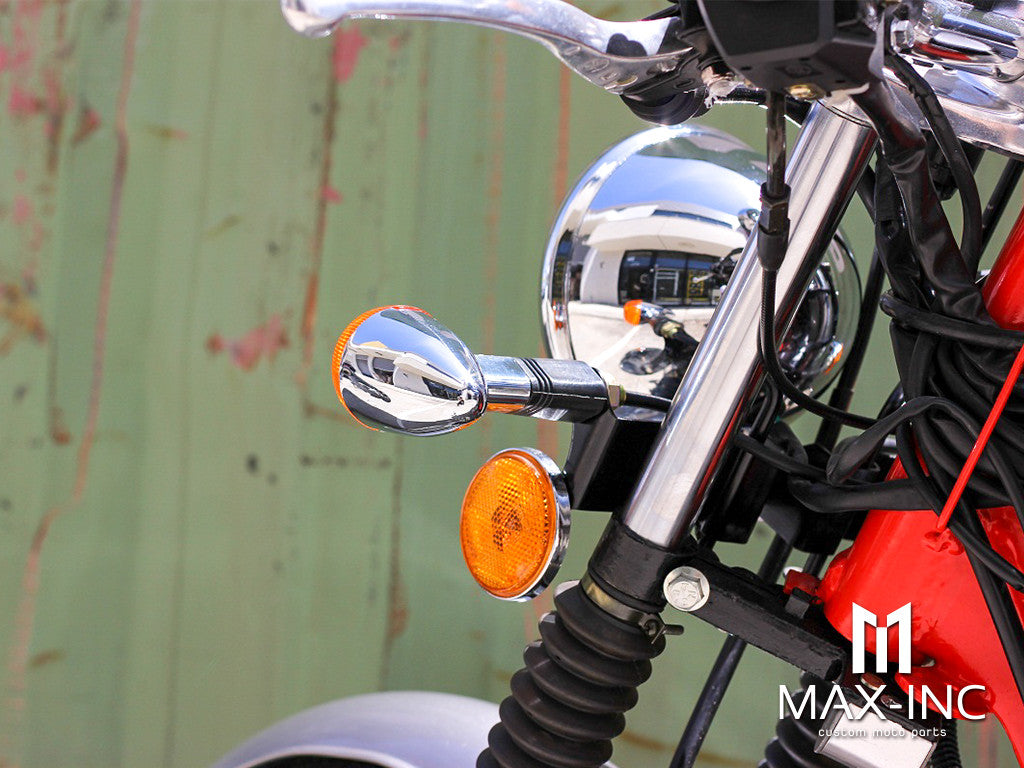 Chrome Universal Classic Bullet Turn Signals / Indicators - Emarked
