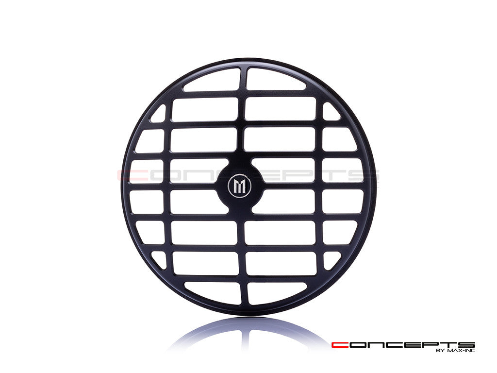 7" Derby Design Black CNC Aluminum Headlight Guard Cover