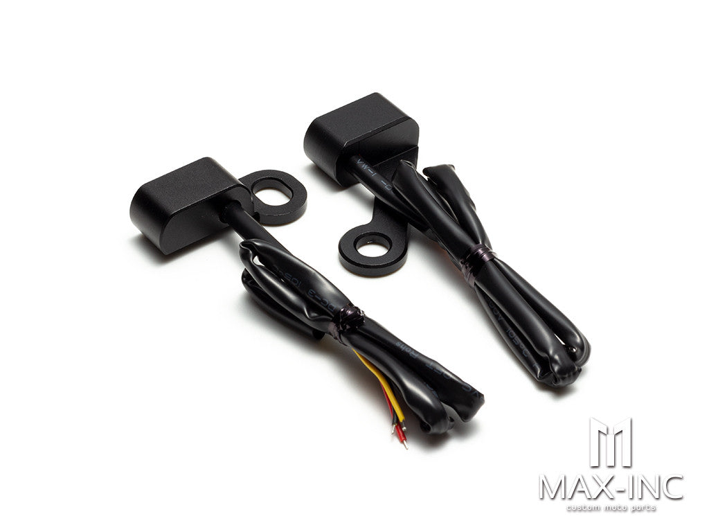 Black housing Motorcycle Amber LED Mini Turn Signal Indicator Running Light Lamp For Harley Touring Electra Glide 09-17 Softail Slim FLS 15-20