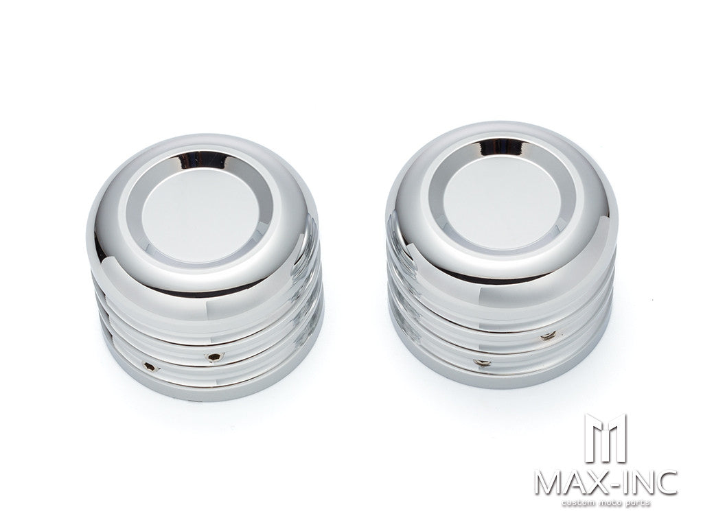 Motorcycle Front Axle Nut Covers Caps Aluminum Chrome For Harley Sportster Touring Softail Dyna