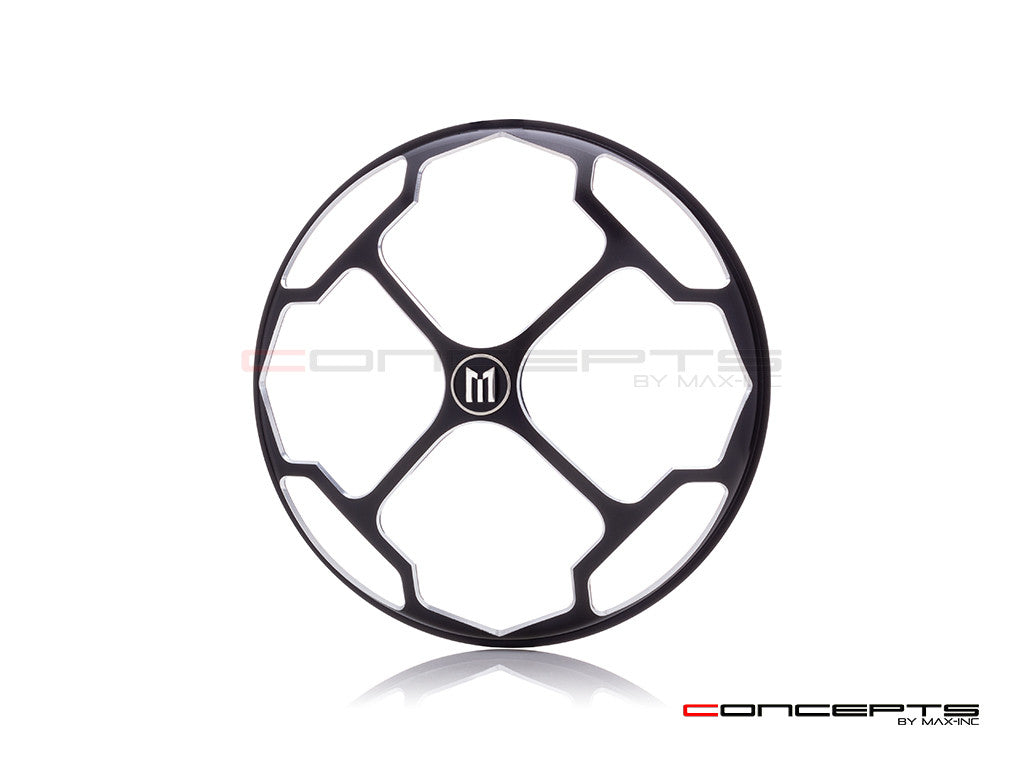 5.75" Rukis Design Black / Contrast CNC Aluminum Headlight Guard Cover