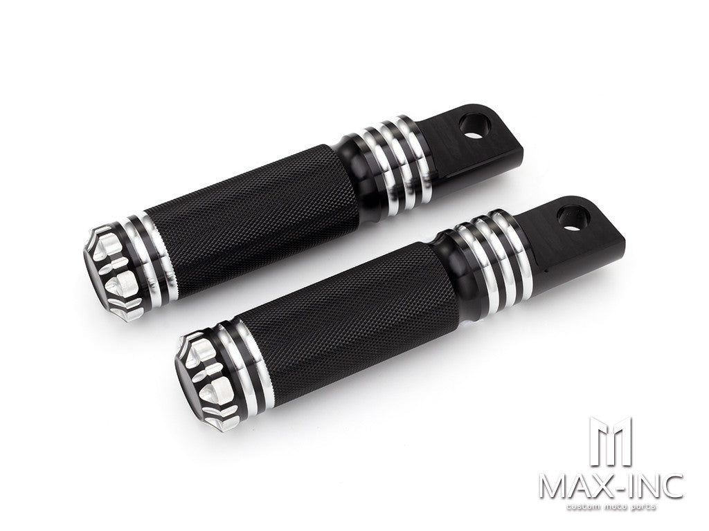 Black Harley XL883 1200 X48 Modified Pedal Knurled Carving