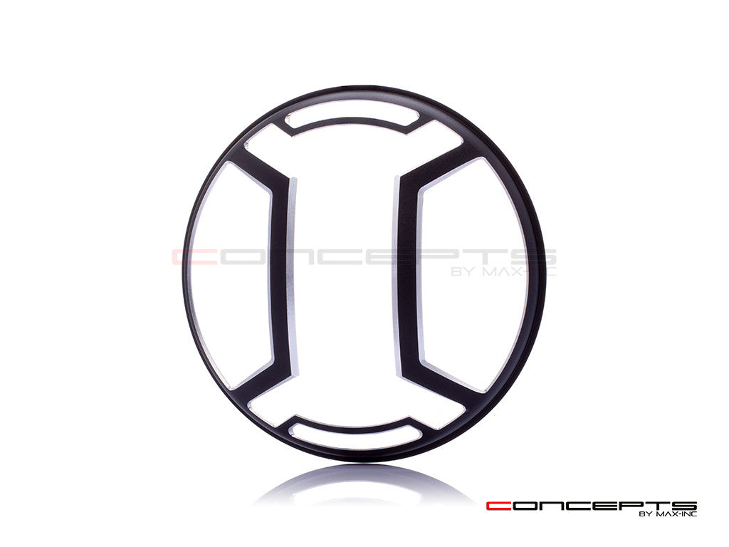 5.75" Armour Design Black / Contrast CNC Aluminum Headlight Guard Cover