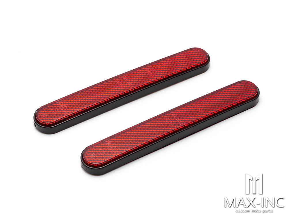 Motorcycle Front Fork Red Reflector Sticker Lower Legs Slider Safety Warning For Harley Dyna Softail Sportster 883 1200 Fatboy