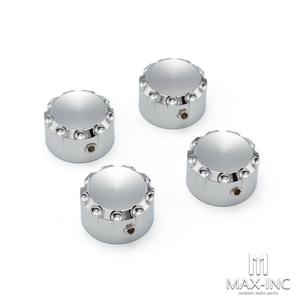 Chrome Motorcycle Front Axle Nut Covers Caps Aluminum Black/Chrome For Harley Sportster Touring Softail Dyna VRSC Fat Bob Wide Glide
