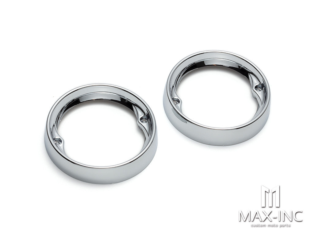 Chrome Smoked Motorcycle Turn Signal Light Bezels Indicator Lens Trim Ring Visor Cover For Harley Sportster XL Softail Dyna Touring FLHR FL