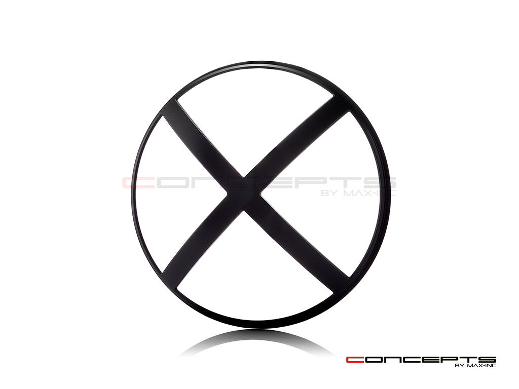 7" X-Rally Grille Design Black CNC Aluminum Headlight Guard Cover