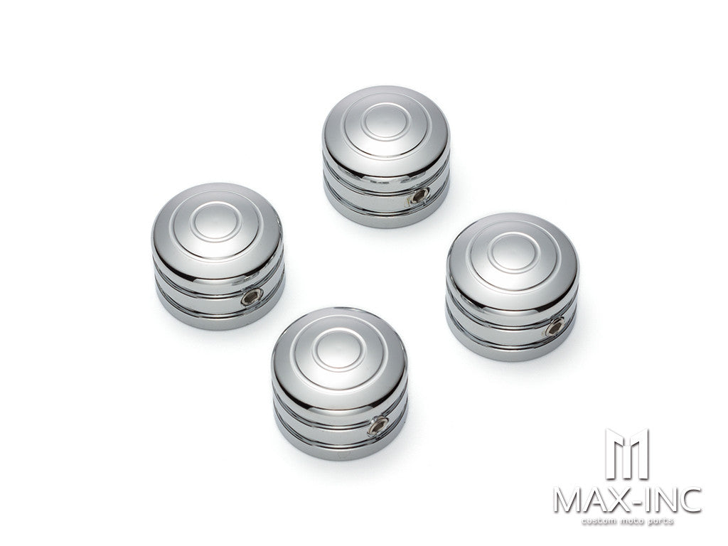 Motorcycle Front Axle Nut Covers Caps Aluminum Chrome For Harley Sportster Touring Softail Dyna VRSC Fat Bob Wide