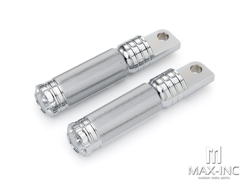 Chrome Harley XL883 1200 X48 Modified Pedal Knurled Carving