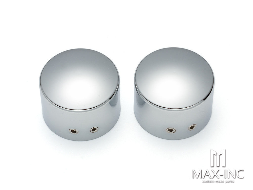Motorcycle Front Axle Nut Covers Caps Aluminum Chrome For Harley Sportster Touring Softail