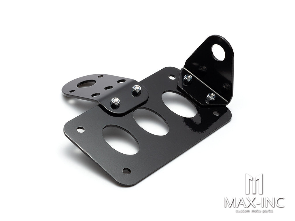 Universal Motorcycle Side Mounted Tail Light Frame License Plate Bracket Retro Metal Motorcycle Accessories for harley