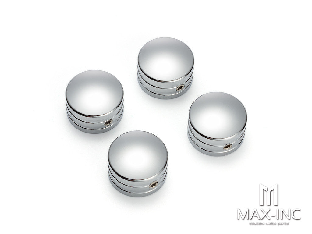 Motorcycle Front Axle Nut Covers Caps Aluminum Chrome For Harley Sportster Touring Softail Dyna VRSC Fat Bob