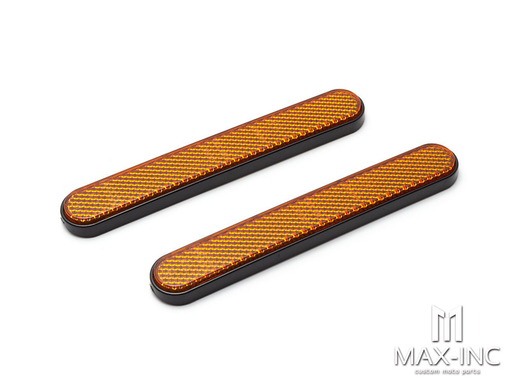 Orange Motorcycle Front Fork Reflector Sticker Lower Legs Slider Safety Warning For Harley Dyna Softail Sportster 883 1200 Fatboy