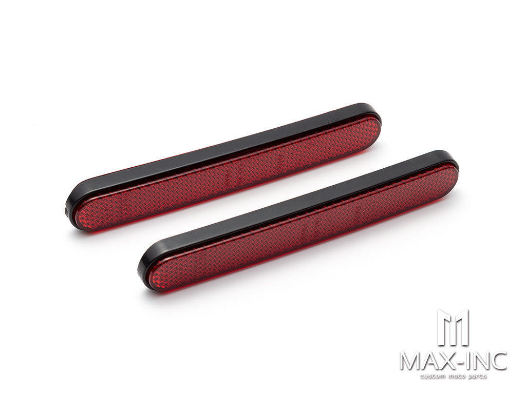 Motorcycle Front Fork Red Reflector Sticker Lower Legs Slider Safety Warning For Harley Dyna Softail Sportster 883 1200 Fatboy