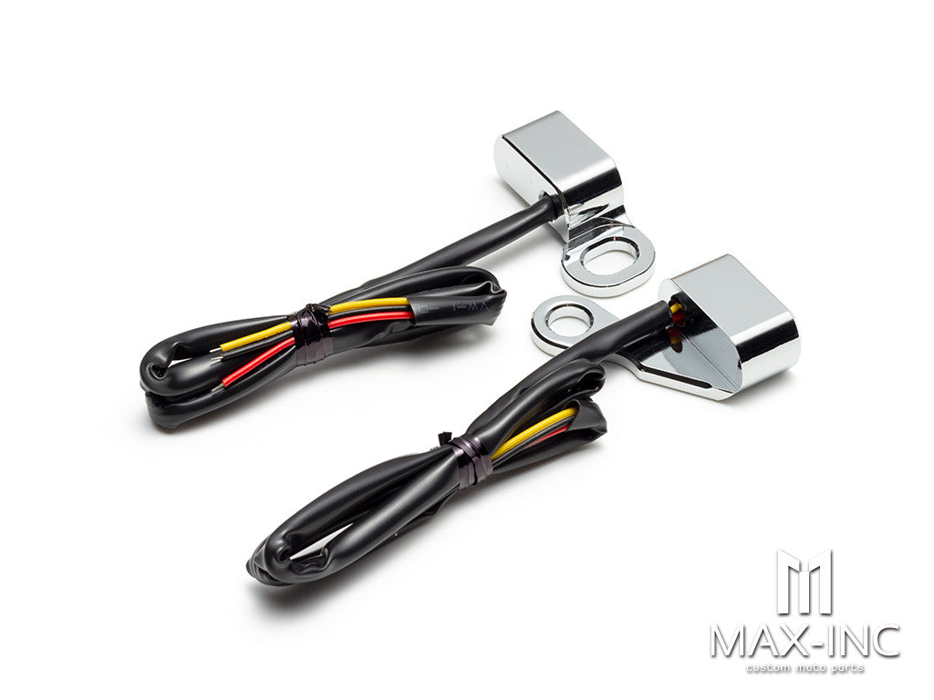 Motorcycle Amber LED Mini Turn Signal Indicator Running Light Lamp
