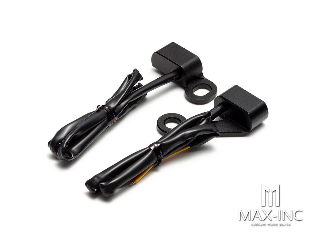 Black housing Motorcycle Amber LED Mini Turn Signal Indicator Running Light Lamp For Harley Touring Electra Glide 09-17 Softail Slim FLS 15-20