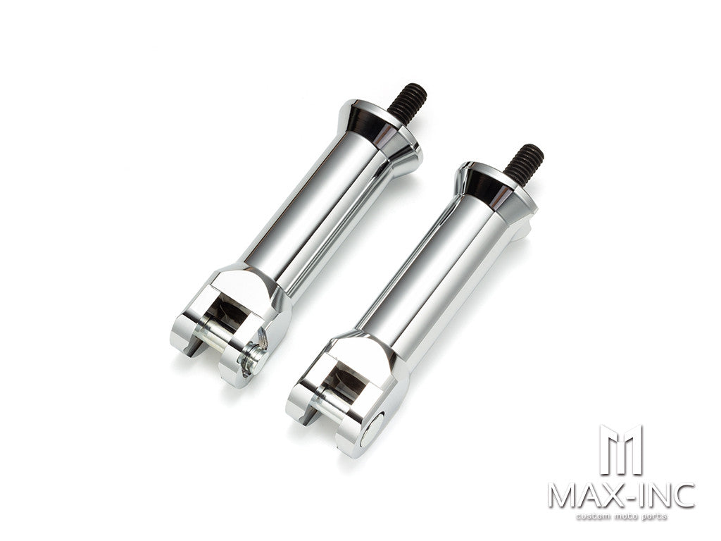 Chrome Motorcycle Passenger Foot Pegs Support Mount 2.25" Footrest Clevis Kit For Harley Softail Fatboy Heritage Softail FXST 2000-2006
