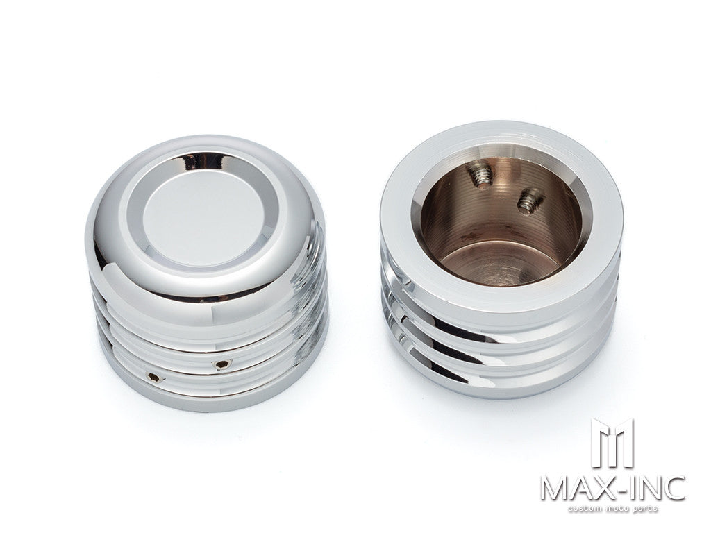 Motorcycle Front Axle Nut Covers Caps Aluminum Chrome For Harley Sportster Touring Softail Dyna