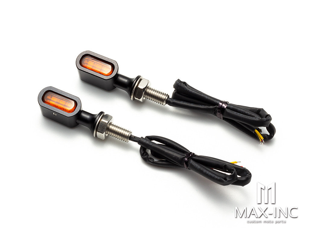 HARLEY MINI TURNER LAMP BLACK RED LENS