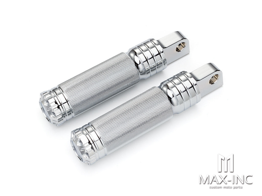 Chrome Harley XL883 1200 X48 Modified Pedal Knurled Carving